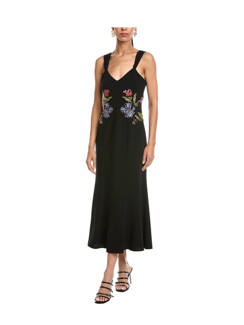 Cinq a sept mixed media floral andre dress